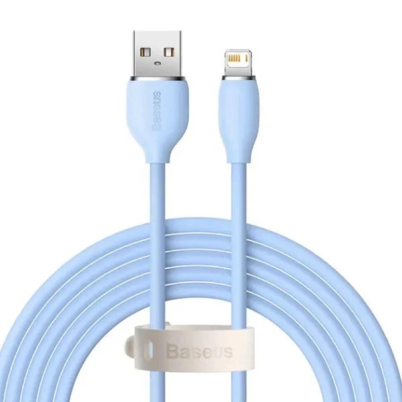 Кабель Baseus Jelly Liquid Silica Gel Fast Charging Data Cable USB to iP 2.4A 2m Blue Киев - изображение 1