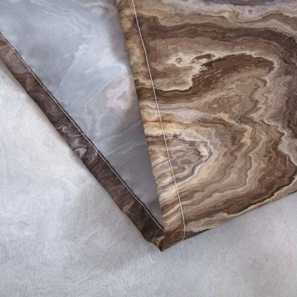 Шторка для ванной и душа с кольцами 180x180 см водоотталкивающая, шторка для душевой и ванной с крючками, мраморное-золото Каменец-Подольский - изображение 10