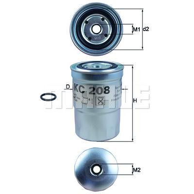 Фільтр паливний Mahle KC208 Вінниця - фото 1