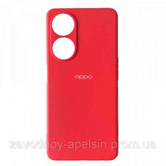 Oppo A98 Силиконовый чехол микрофибра (красный) Одесса
