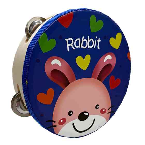 Дерев'яна іграшка Бубен "Зайчик" MD 0367-54 діаметр 15 см Вінниця