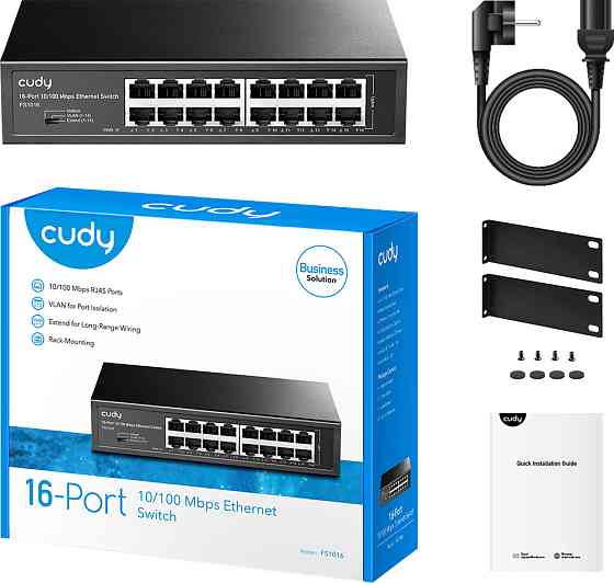 Комутатор Cudy FS1016, 16 портовий 10/100M, металевий корпус Вінниця