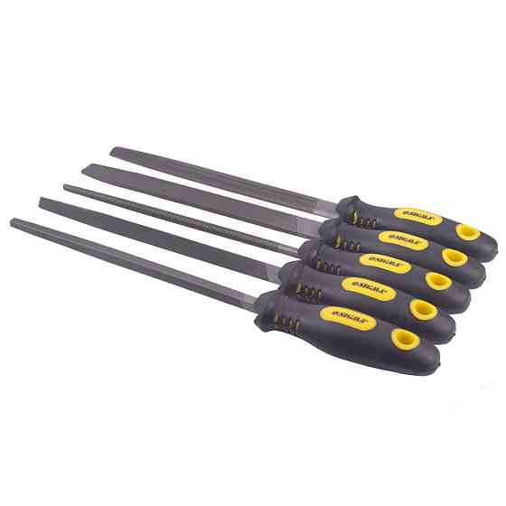 Набір напилків 5 шт 200 мм No2 двокомпонентна ручка (плоский, трикутний, напівкруглий, круглий, квадратний) SIGMA (4408621) Київ