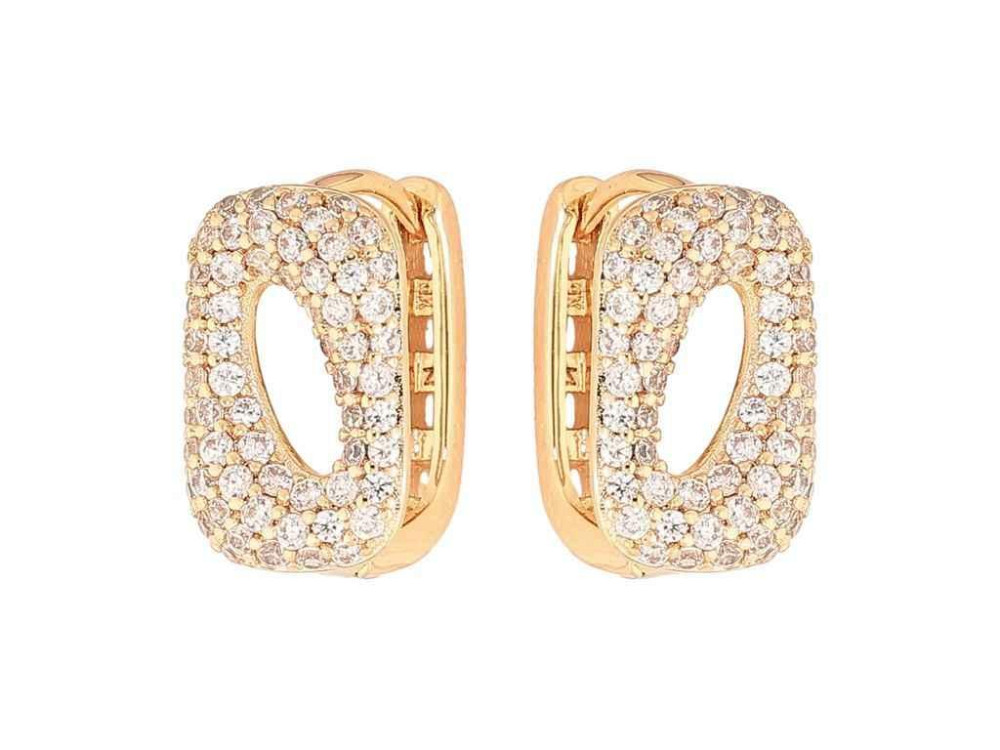 Серьги кольца Позолота 18K Инкрустация кристаллами арт.307691 ТМ XUPING Киев - изображение 1