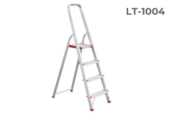 Алюмінієва драбина, 4 сходи, висота до платформи 850 мм Intertool Вінниця