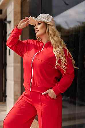 Жіночий трикотажний костюм зі штанами палаццо "Alicante"  | Норма і батал Червоний, 46-48 Київ