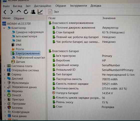 Ноутбук HP Victus 15, Core 15- 12450H, RTX 3050, RAM16GB. SSD512Gb. Київ