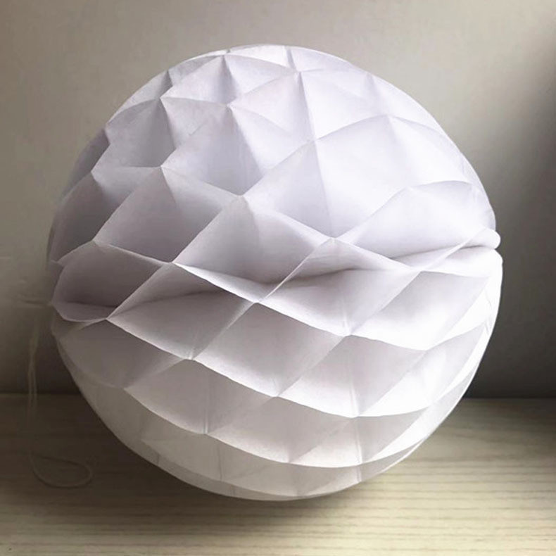 Шар сота из бумаги 20 см белый Киев - изображение 2