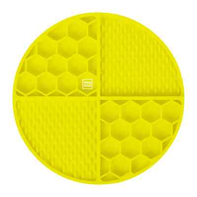 Універсальний посуд для тварин WAUDOG Silicone Килимок для злизування 21х21х3 см жовтий (23508) Вінниця