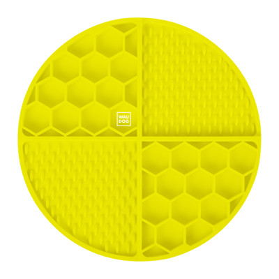 Універсальний посуд для тварин WAUDOG Silicone Килимок для злизування 21х21х3 см жовтий (23508) Вінниця - фото 3