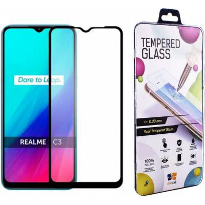 Скло захисне Drobak Realme C3 Full Cover Full Glue (Black) (222224) (222224) Вінниця - фото 1