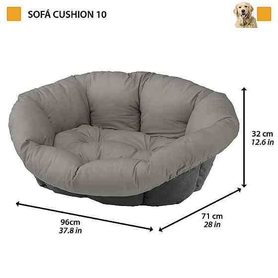 Подушка для лежака для котов и собак Ferplast Sofа' Cushion Cities (Ферпласт Софа Кушин Ситиес) 96 x 71 x h 32 см - SOFA' CUSHION 10 Запорожье