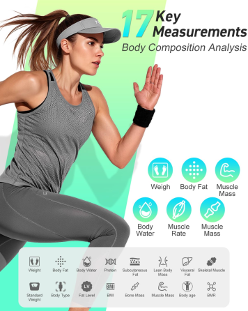 Розумні ваги INSMART Bluetooth 180 кг, аналізатор складу тіла, 13 показників, FITDAYS, чорні Київ