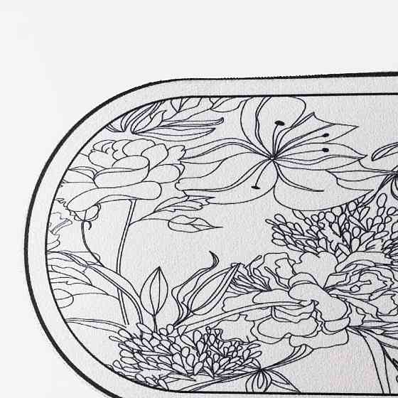 Yiwu Вологовбираючий килимок для раковини під кран із поліестеру 37,5*13 см HP-42-12W Коломыя