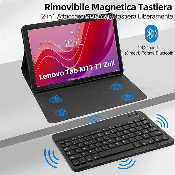 Чехол-клавиатура для планшета Lenovo Tab M11 11'' TB330XU, TB330FU захисний з тримачем для стилусу, чорний, QWERTY Київ
