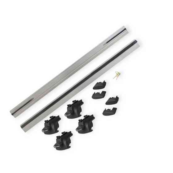 Багажник універсальний на рейлінги (120 см, до 75 кг) алюміній, аеродинамічний ль, із замком Мукачево