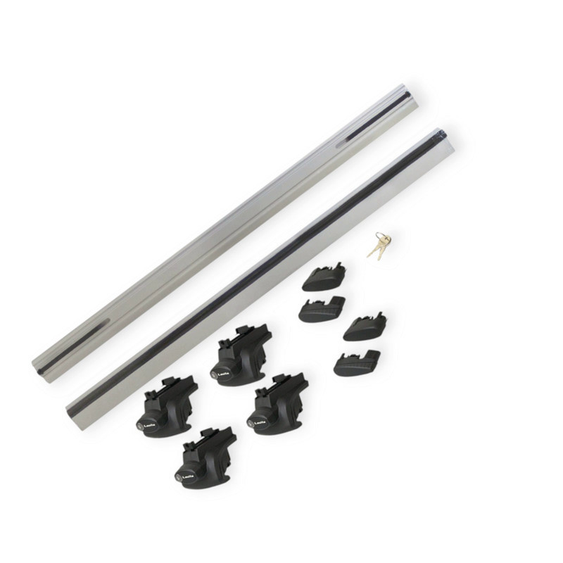 Багажник универсальный на рейлинги (120 см, до 75 кг) алюминий, аэродинамический ль, с замком Мукачево - изображение 4