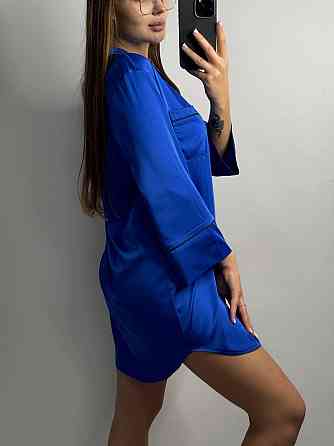 Женская ночная рубашка удлиненная шелковая S Электрик Харьков