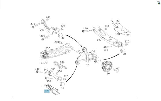 Mercedes-Benz  A2463520788 Накладка заднього важеля CLA Shooting Brake X117 CLA C117 GLA X156 A-class W176 B-class W242 B-class W246 Одесса