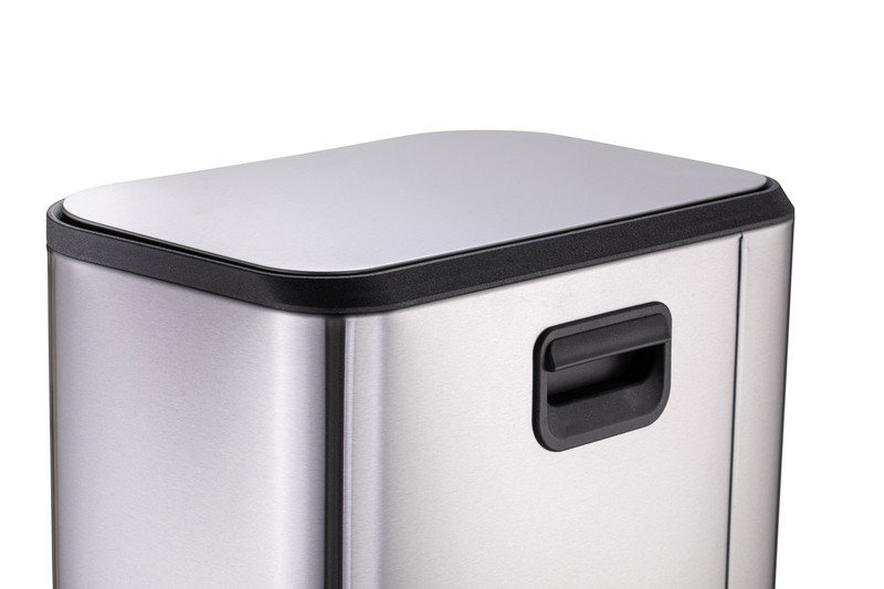 Прямоугольное мусорное ведро Mixxus Cubic-TC0105 с плавным закрытием, 5 литров, цвет нержавеющая сталь Харьков - изображение 14
