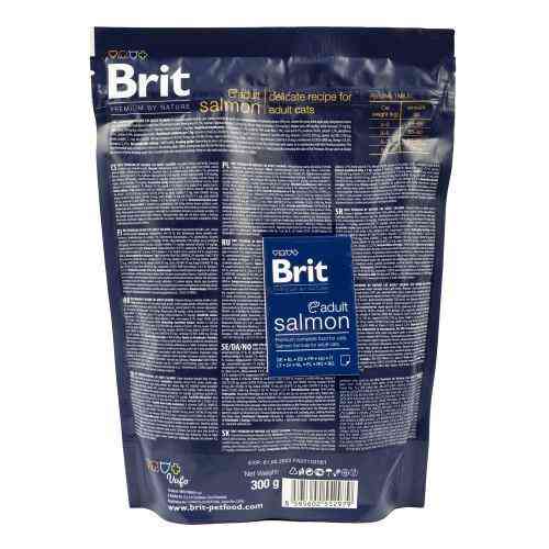 Сухий корм Brit Premium Cat by Nature Adult Salmon для кішок із лососем, 300 г Київ