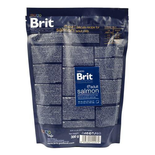 Сухий корм Brit Premium Cat by Nature Adult Salmon для кішок із лососем, 300 г Київ - фото 3