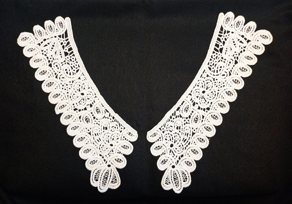 Воротник пришивной ажурный белый Киев - изображение 1