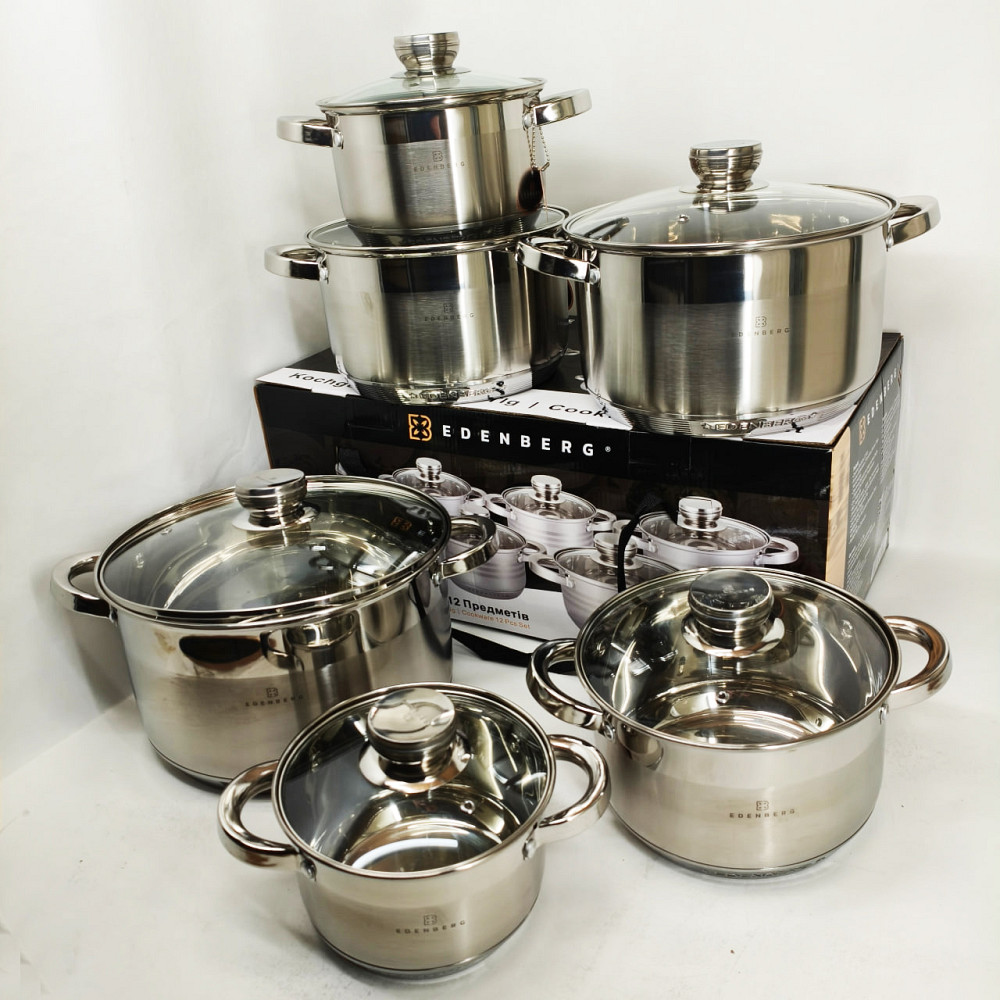 Набор практичных кастрюль, Набор кастрюль для электроплиты, Кастрюли посуда для электрических плит EY-52 Львов - изображение 8