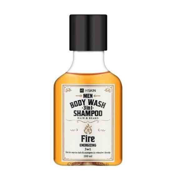 Гель для душу 3в1 Палаючий Віскі Body Wash and Hair and Beard Shampoo Whisky Fire HiSkin 100 мл Київ