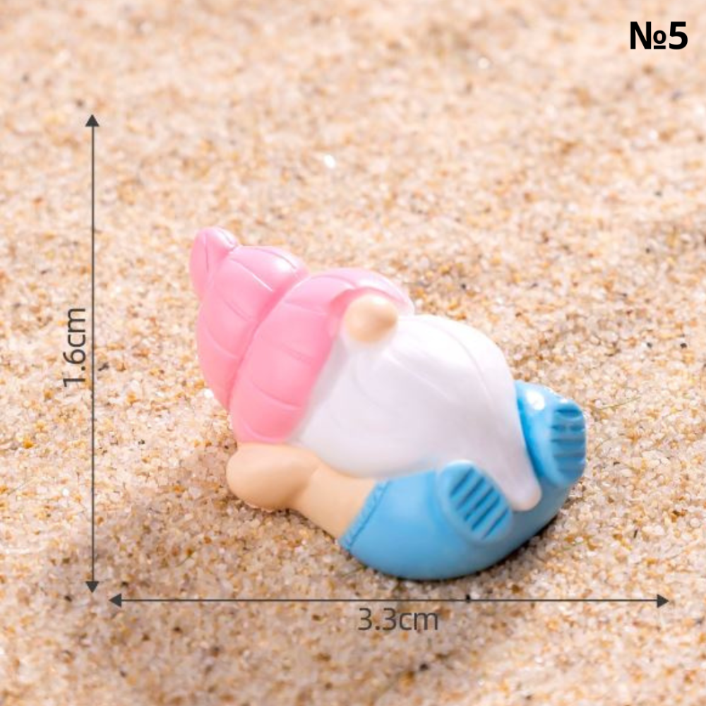 Серия фигурок Гномы  на пляже для миниатюры, хендмейда, флорариума,песочного стола Гном №5 Одесса - изображение 1