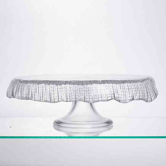 Тортівниця скляна на ніжці прозора Yiwu 64486-54 Коломия