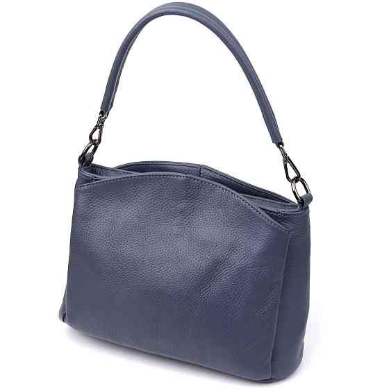 Сумка на плече з натуральної шкіри Синій (Vintage) Київ