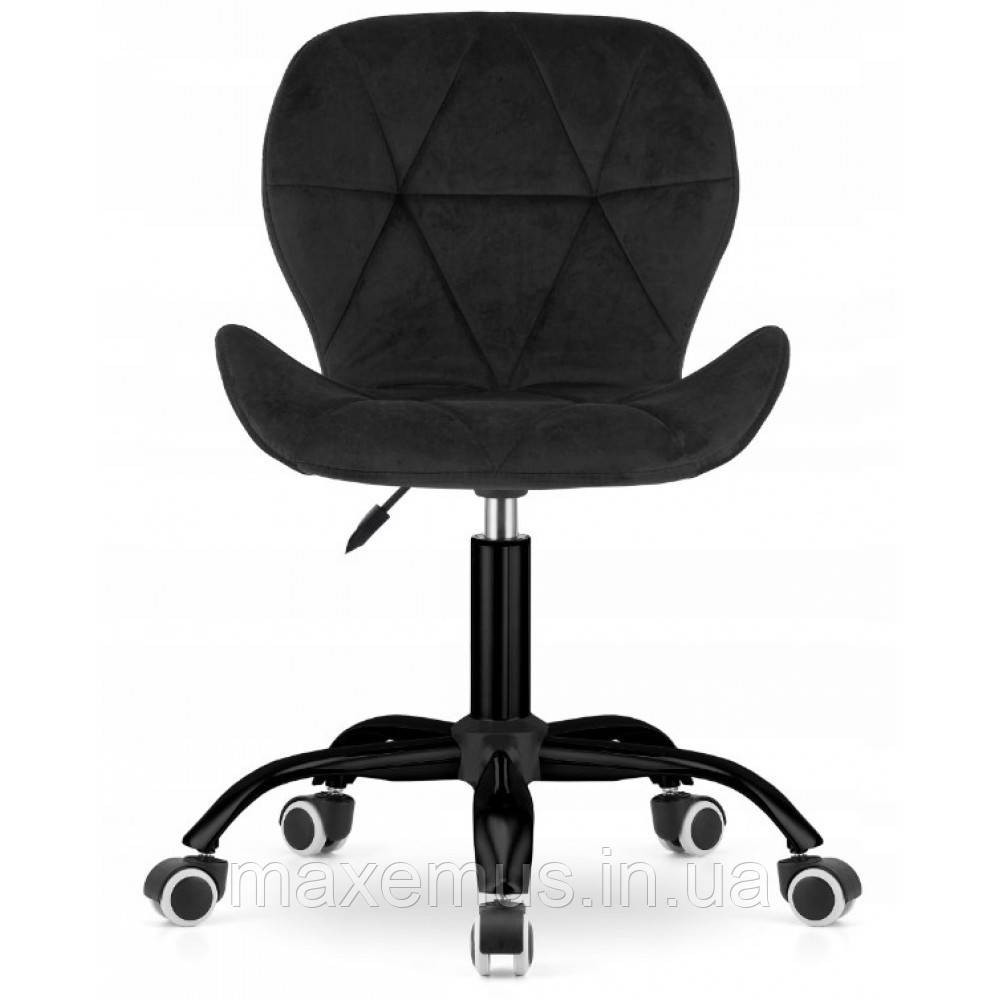 Кресло Bonro B5-3 1 на колесах черный велюр черная основа офисное компьютерное кресло для дома и работы Black Edition Мостиска - изображение 17