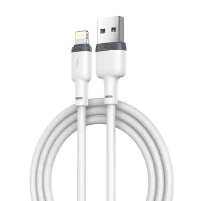 Дата кабель USB 2.0 AM to Lightning 1.0m 2.1A silicone white XO (NB208-L-1-WH) Вінниця