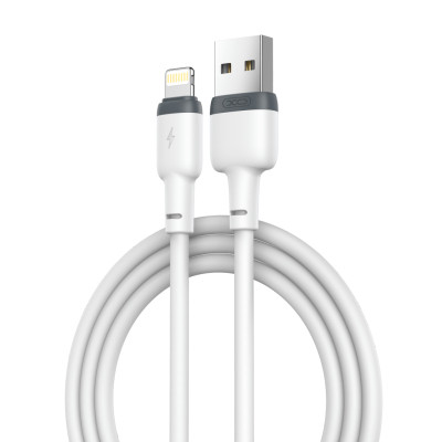 Дата кабель USB 2.0 AM to Lightning 1.0m 2.1A silicone white XO (NB208-L-1-WH) Вінниця - фото 1