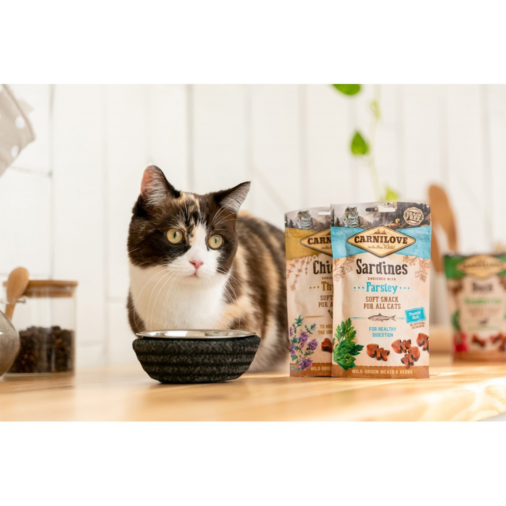 Лакомство Carnilove Cat Semi Moist Snack для кошек, сардина и петрушка, 50 г Винница - изображение 5