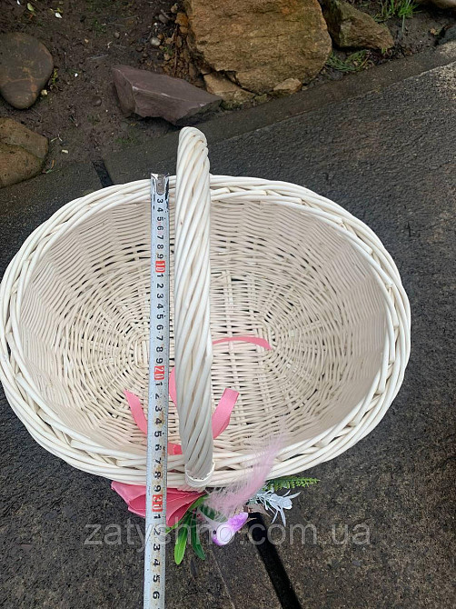 Корзина пасхальная, белая с украшением Киев - изображение 5