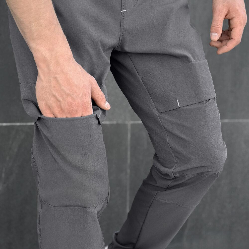Чоловічі штани джогери з кишенями темно-сірі Pobedov Vershyna Київ - фото 9
