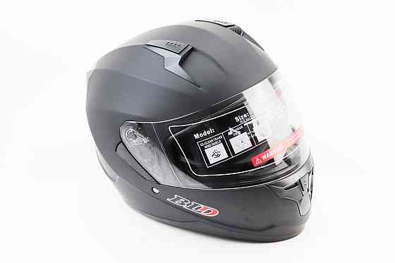 Шолом інтеграл, закритий (сертифікація DOT)+відкидні окуляри BLD-M67 М (57-58см), ЧОРНИЙ матовий Киев