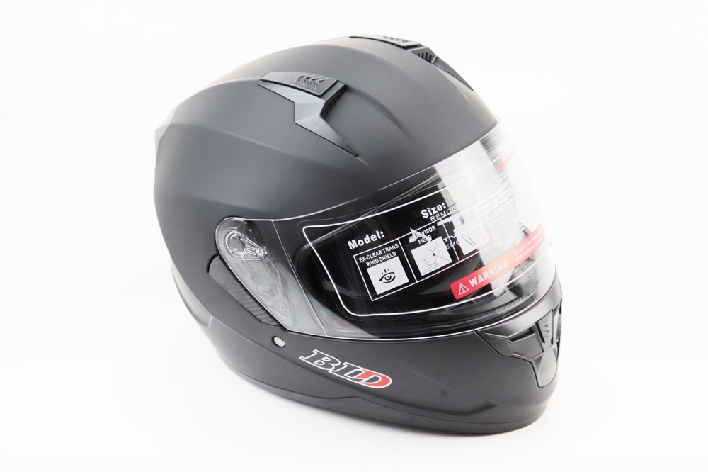 Шолом інтеграл, закритий (сертифікація DOT)+відкидні окуляри BLD-M67 М (57-58см), ЧОРНИЙ матовий Киев - изображение 1