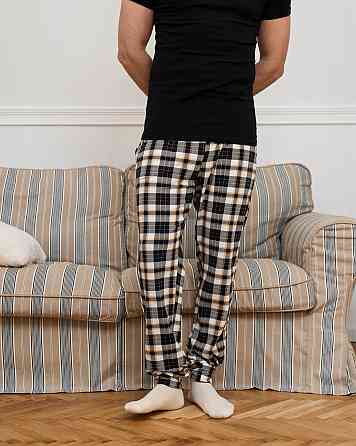 Чоловічі піжамні штани — чорно-жовта карта Tom John 2007Ш XXL Київ