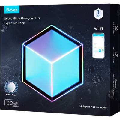 Светильник Govee H106A Glide Hexagon Light Panels Ultra Expansion Pack, 1pc, RGBIC, Wi-Fi/Bluetooth, Purple (H106A007-OF-EU) Винница - изображение 7