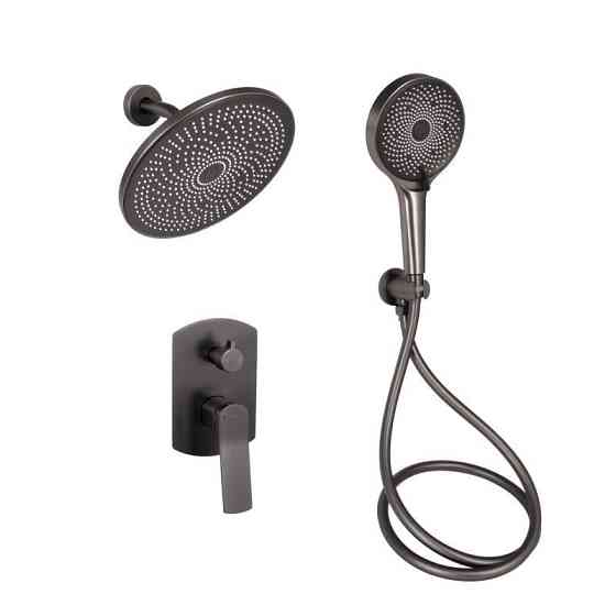 Душевая система скрытого монтажа Qtap Slavonice на два потребителя QTSLA113GMB45899 Gunmetal графит Киев