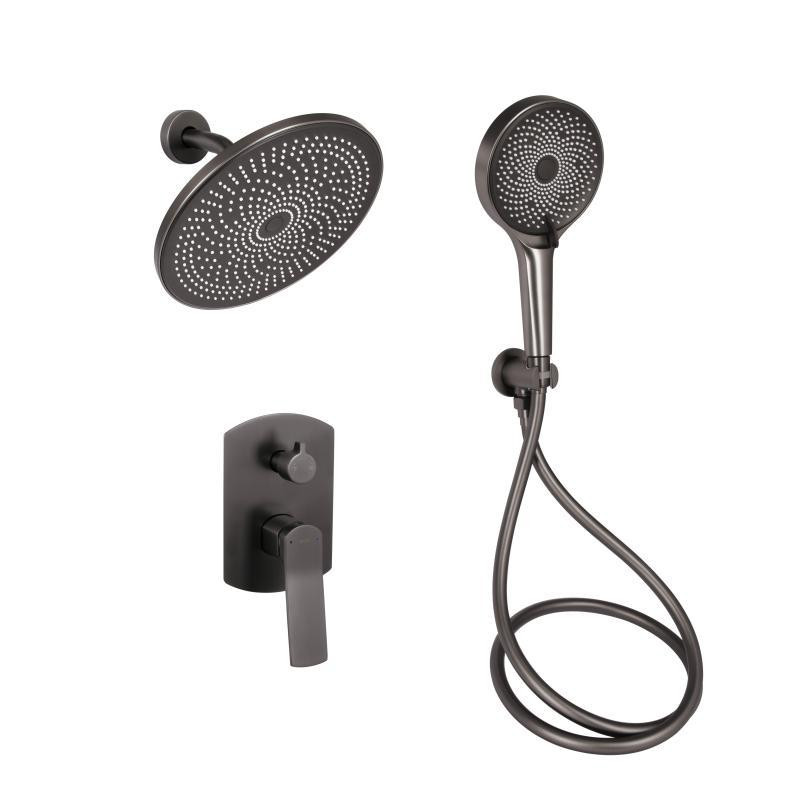 Душевая система скрытого монтажа Qtap Slavonice на два потребителя QTSLA113GMB45899 Gunmetal графит Киев - изображение 1