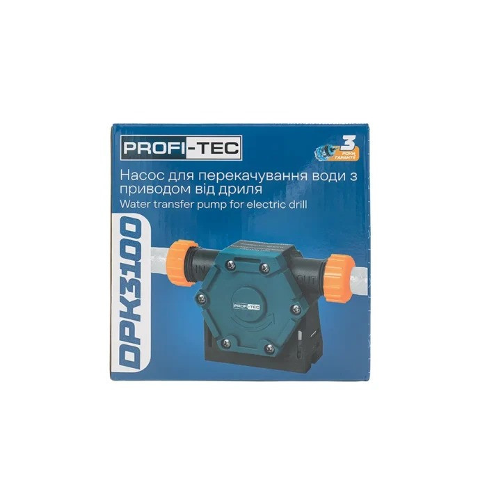 Насос для перекачки воды с приводом от дрели PROFI-TEC DPK3100, до 147,3 л/мин, 3/4″ Киев - изображение 10