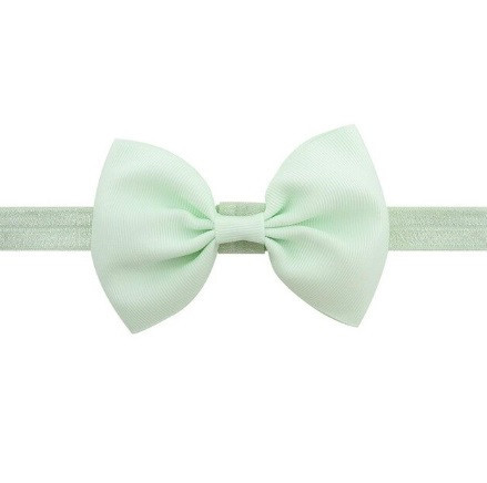 Детская повязка ментолового цвета - окружность головы 40-60см, бант 12см Киев - изображение 1