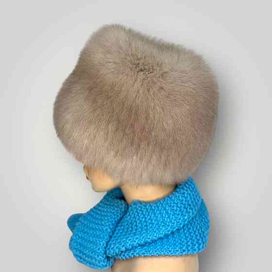 Шапка меховая женская кубанка Шарлотта Светлый Соболь Харьков