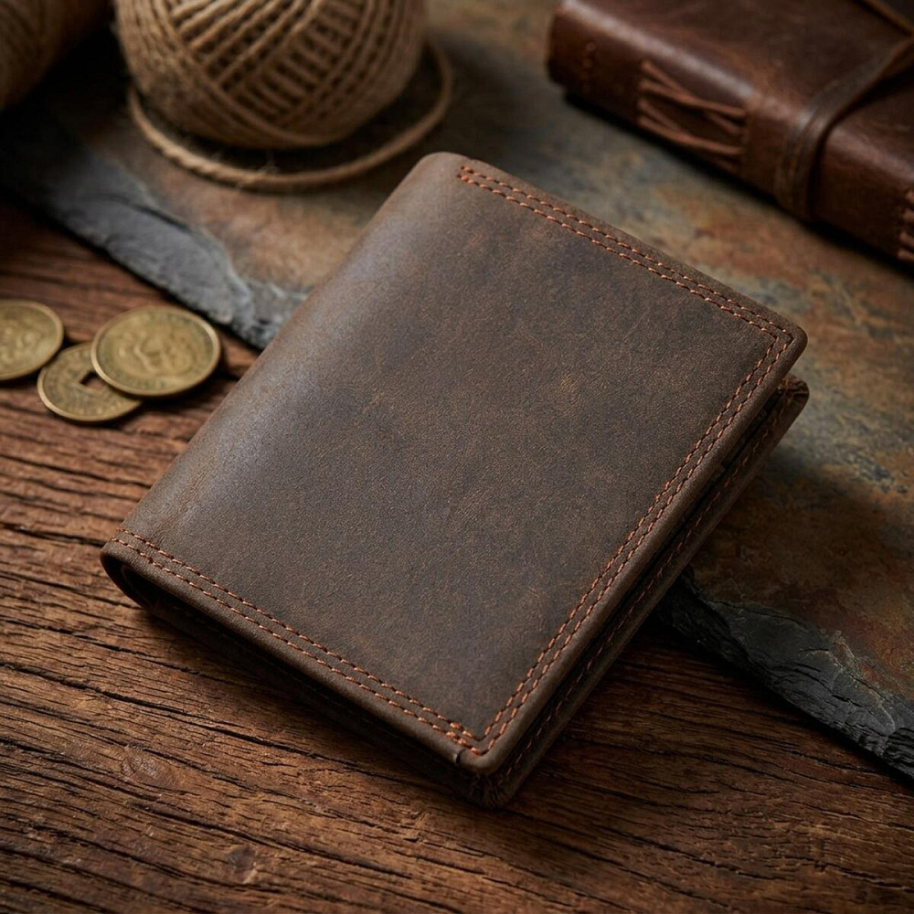 Кошелек мужской Vintage 14429 винтажный стиль Коричневый Киев - изображение 14