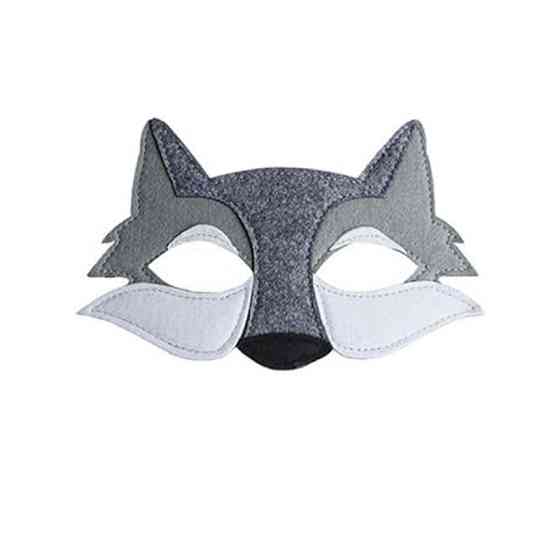 Дитяча маска Вовк святкова one size сірий Київ