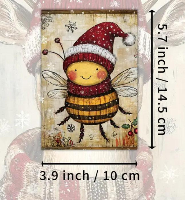 Рождественские открытки с животными – набор 10 шт, винтажный стиль Киев - изображение 2